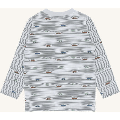 Hust & Claire HCAnton Stripe Cars T-shirt L/S 3163 Light Blue