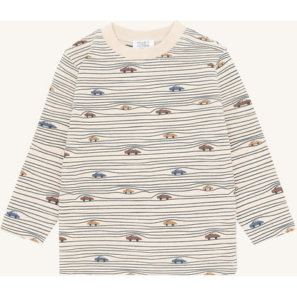 Hust & Claire HCAnton Stripe Cars T-shirt L/S 4501 French Oak