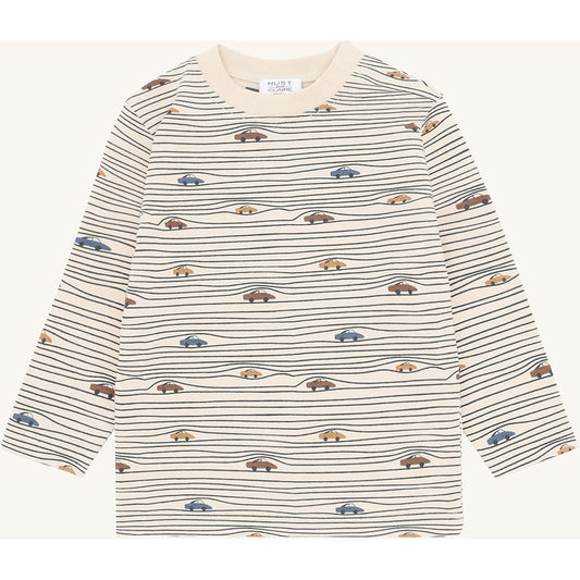 Hust & Claire HCAnton Stripe Cars T-shirt L/S 4501 French Oak