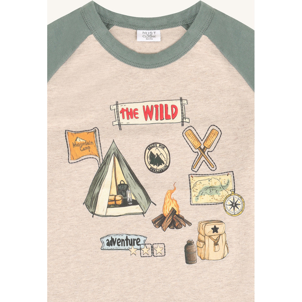 Hust & Claire HCAnton Wild Life T-shirt L/S 3552 Beige Melange
