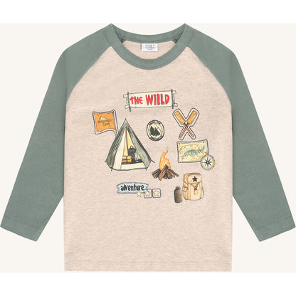 Hust & Claire HCAnton Wild Life T-shirt L/S 3552 Beige Melange