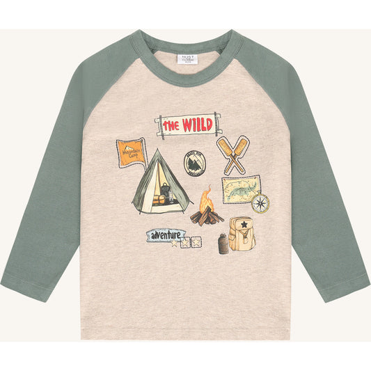 Hust & Claire HCAnton Wild Life T-shirt L/S 3552 Beige Melange