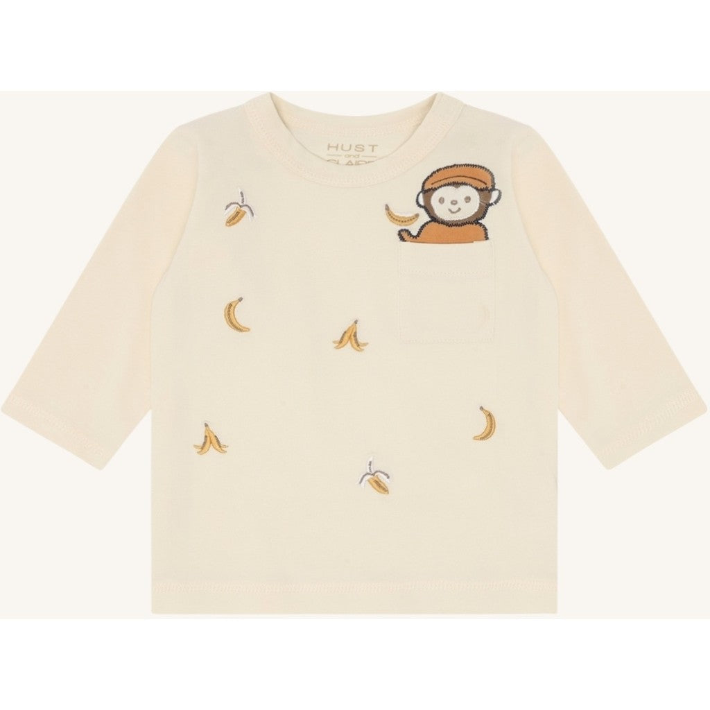 Hust & Claire HCAugust Bananas T-shirt L/S 3517 Sandshell
