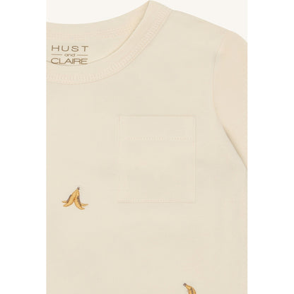 Hust & Claire HCAugust Bananas T-shirt L/S 3517 Sandshell
