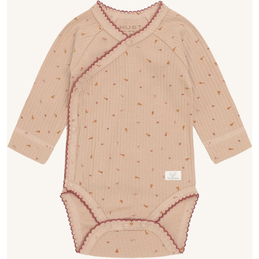 Hust & Claire HCBaba Letter Aop Bodystocking L/S 3549 Rugby Tan