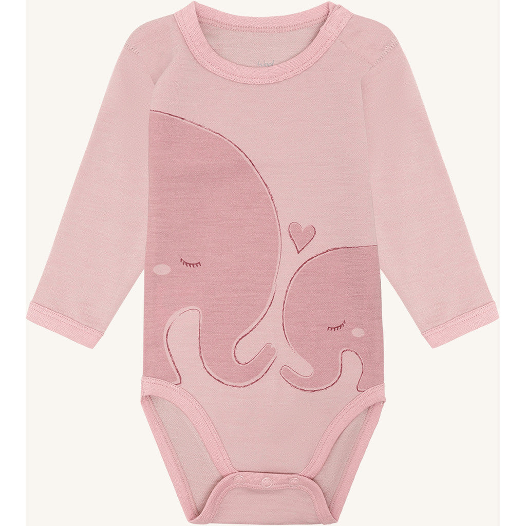 Hust & Claire HCBaloo Elephants Bodystocking L/S 3366 Dusty Rose