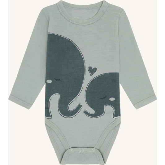 Hust & Claire HCBaloo Elephants Bodystocking L/S 3416 Slate Green