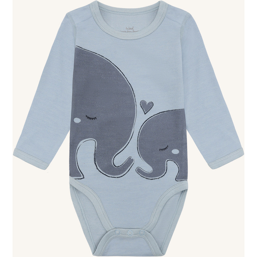 Hust & Claire HCBaloo Elephants Bodystocking L/S 4117 Baby Blue
