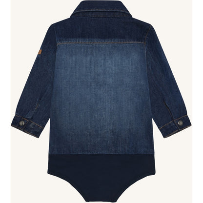Hust & Claire HCBertil Denim Bodystocking Shirt 57 Blue Denim