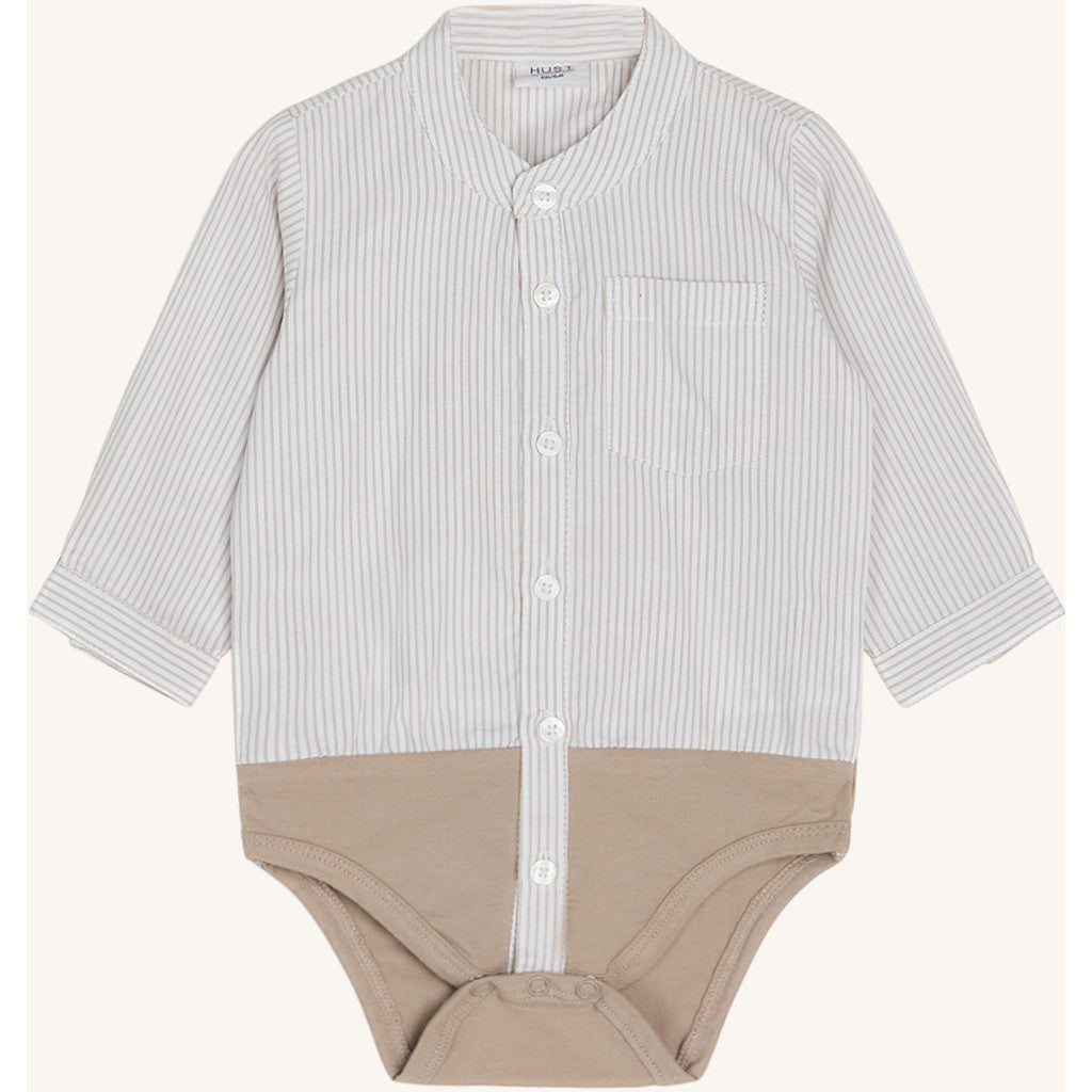 Hust & Claire HCBertil Stripe Bodystocking Shirt 3521 Cement