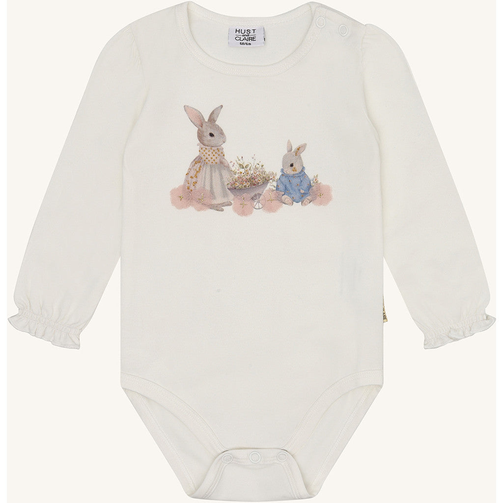 Hust & Claire HCBritt Cute Rabbit Bodystocking L/S 3260 Sugar