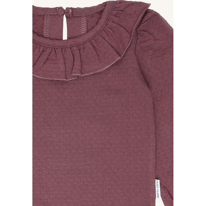Hust & Claire HCBritt frill Bodystocking L/S 3870 Plum