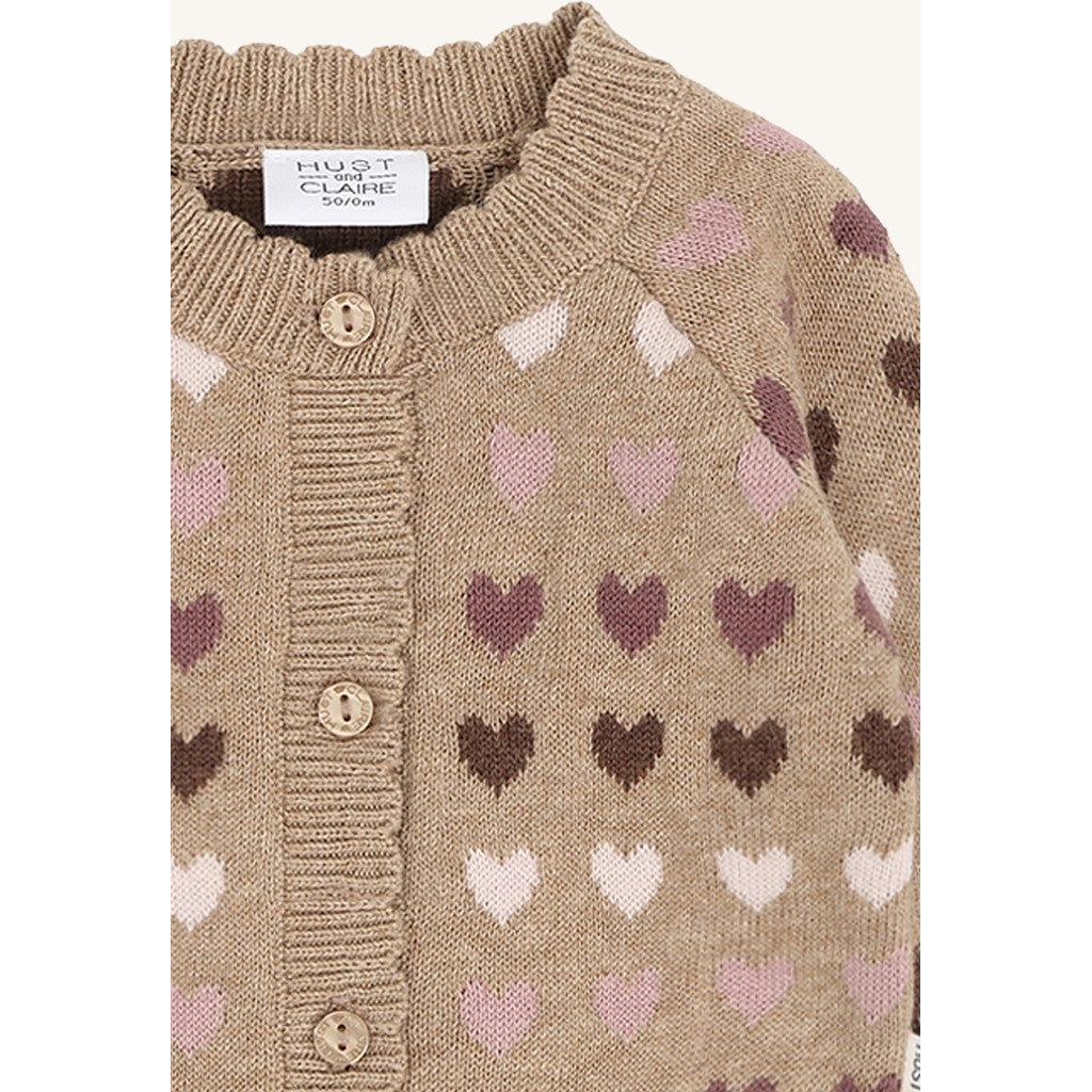 Hust & Claire HCCall Hearts Cardigan 3554 Biscuit
