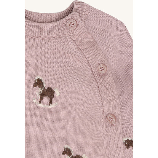 Hust & Claire HCCall Jacquard Cardigan 3875 Heather