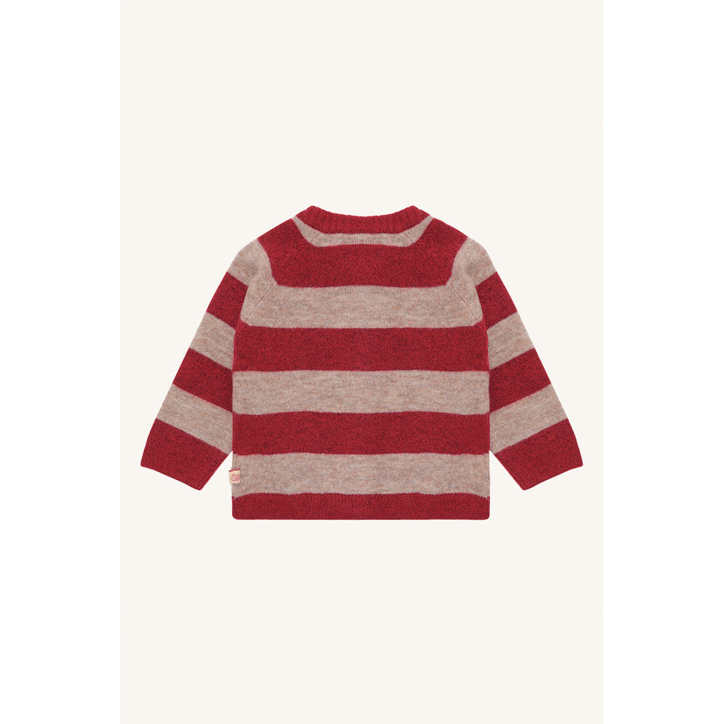 Hust & Claire HCCamilla Christmas stripe Cardigan 3379 Teaberry