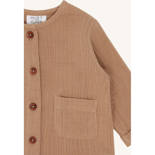 Hust & Claire HCChai Muselin Cardigan 4559 Praline