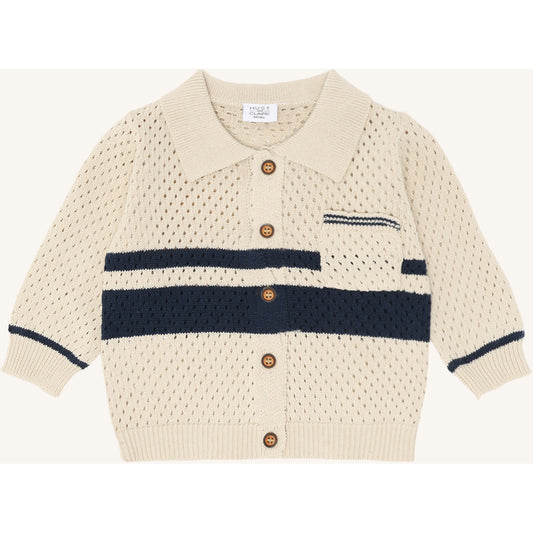 Hust & Claire HCCharli Polo Sport Cardigan 3517 Sandshell
