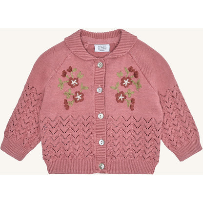 Hust & Claire HCCilja Embroidery Cardigan 3392 Dry Rose