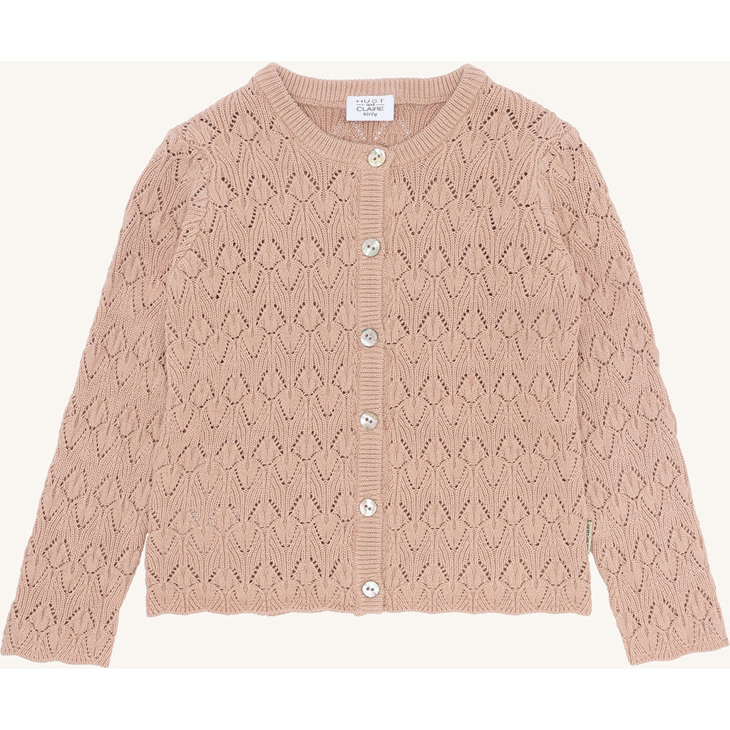 Hust & Claire HCCilja Pointelle Cardigan 3549 Rugby Tan