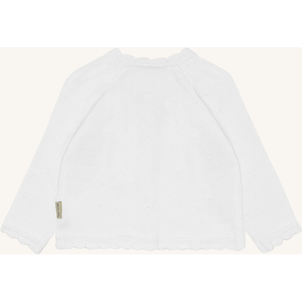 Hust & Claire HCCilja Pointelle Cardigan 3246 White