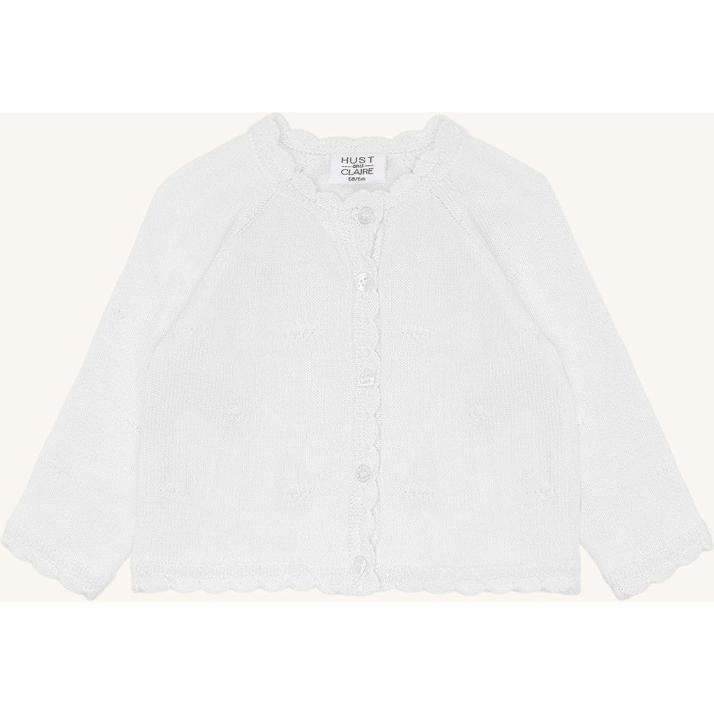 Hust & Claire HCCilja Pointelle Cardigan 3246 White
