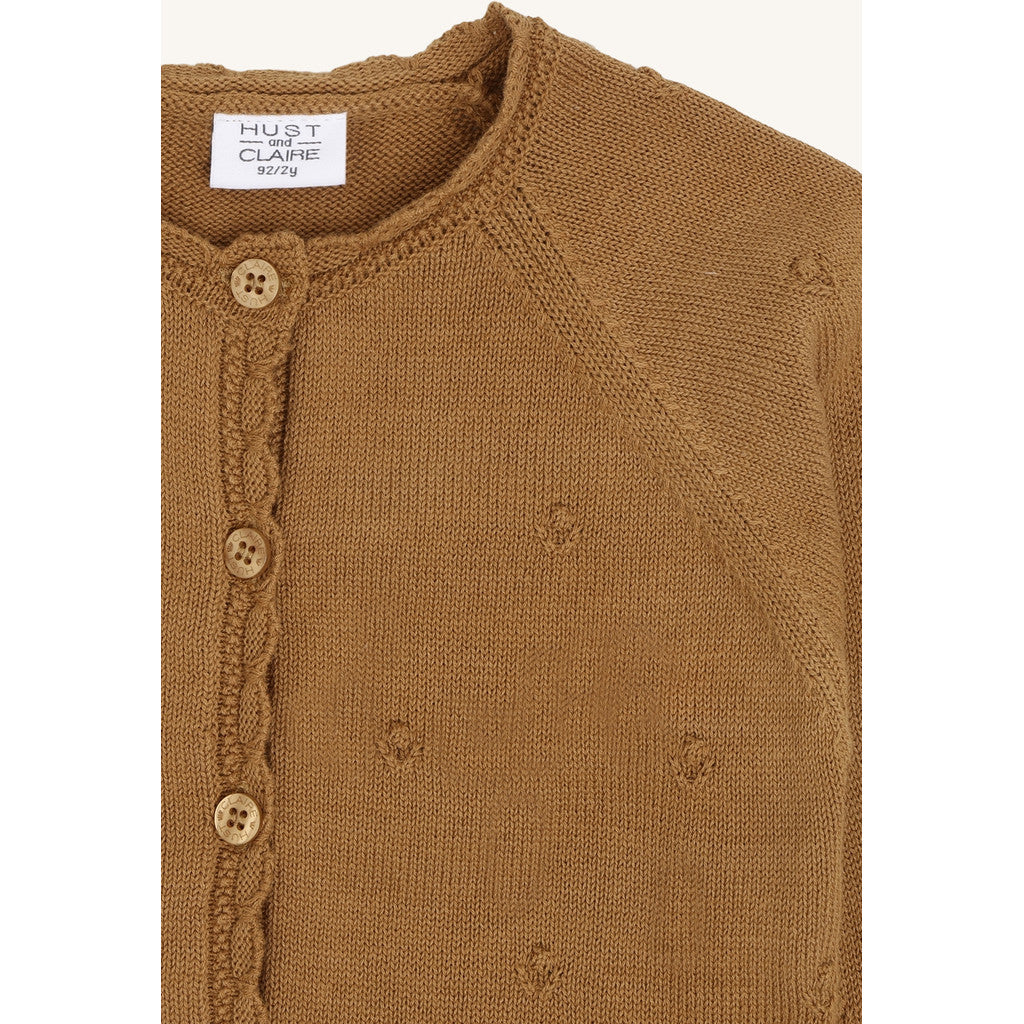 Hust & Claire HCCilja Pointelle Cardigan 3557 Chipmunk