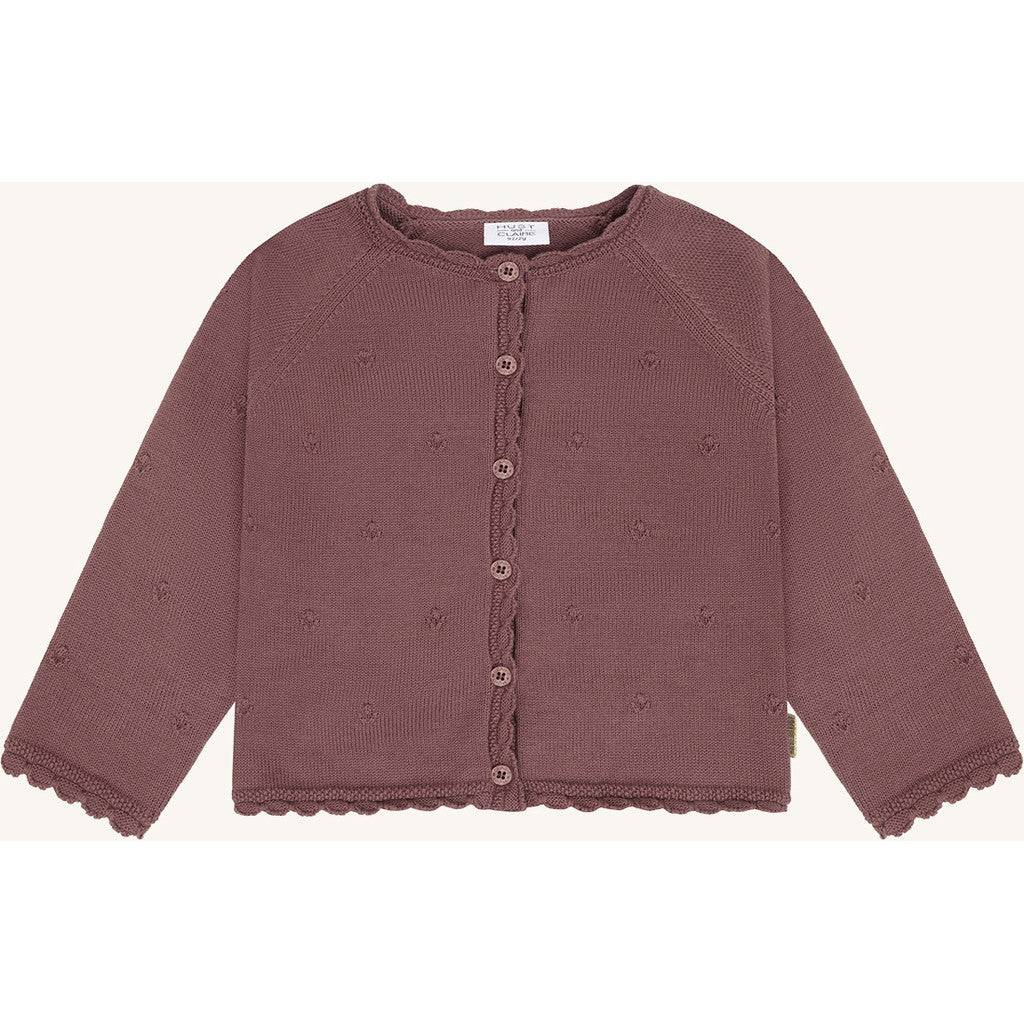 Hust & Claire HCCilja Pointelle Cardigan 3870 Plum