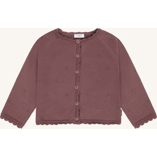 Hust & Claire HCCilja Pointelle Cardigan 3870 Plum