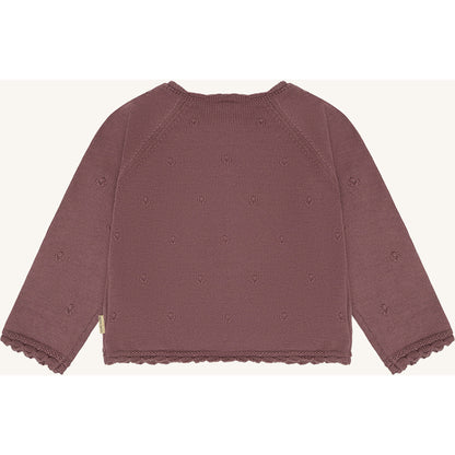 Hust & Claire HCCilja Pointelle Cardigan 3870 Plum