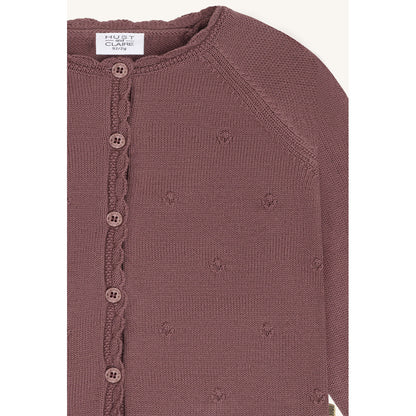 Hust & Claire HCCilja Pointelle Cardigan 3870 Plum