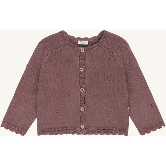 Hust & Claire HCCilja Pointelle Cardigan 3870 Plum