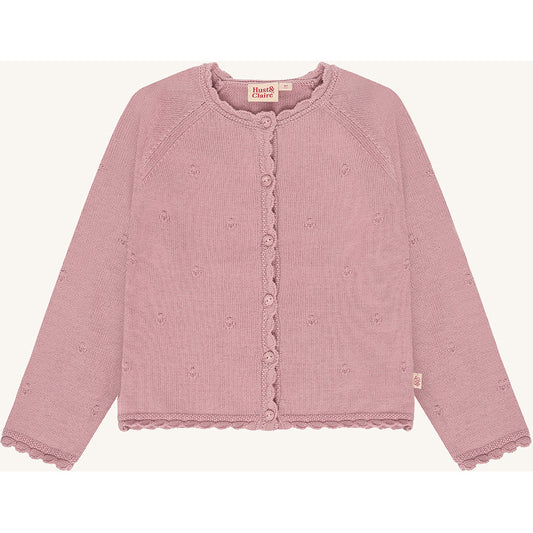 Hust & Claire HCCilja Pointelle Cardigan 3875 Heather