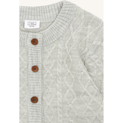 Hust & Claire HCCuri Jacket Wool Cardigan 1201 Light Grey Melange