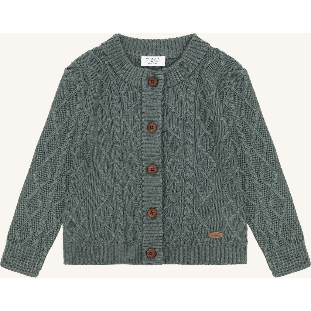 Hust & Claire HCCuri Jacket Wool Cardigan 3484 Balsam Green
