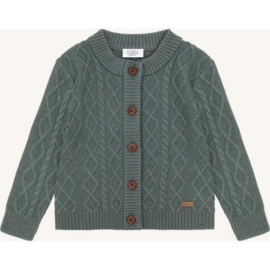Hust & Claire HCCuri Jacket Wool Cardigan 3484 Balsam Green