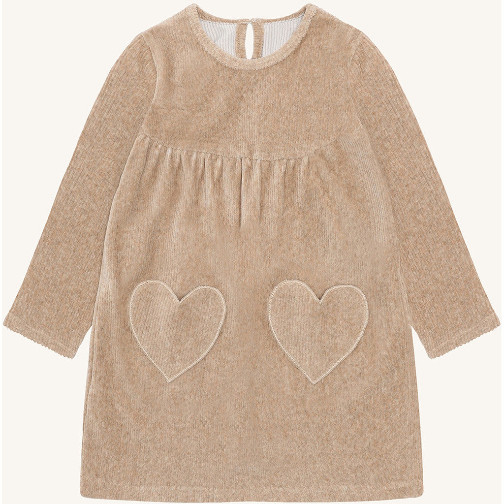 Hust & Claire HCDonna Ottoman velour - solid Dresses 3554 Biscuit