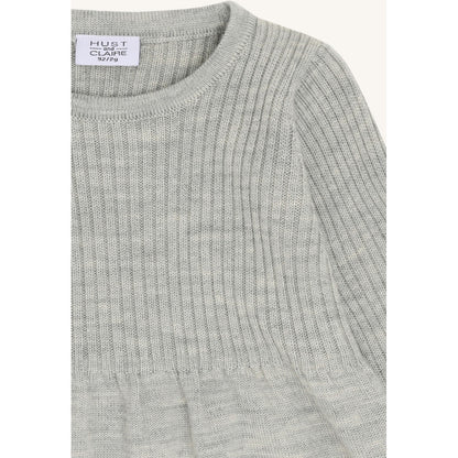 Hust & Claire HCDuri Wool Knit Dresses 1201 Light Grey Melange