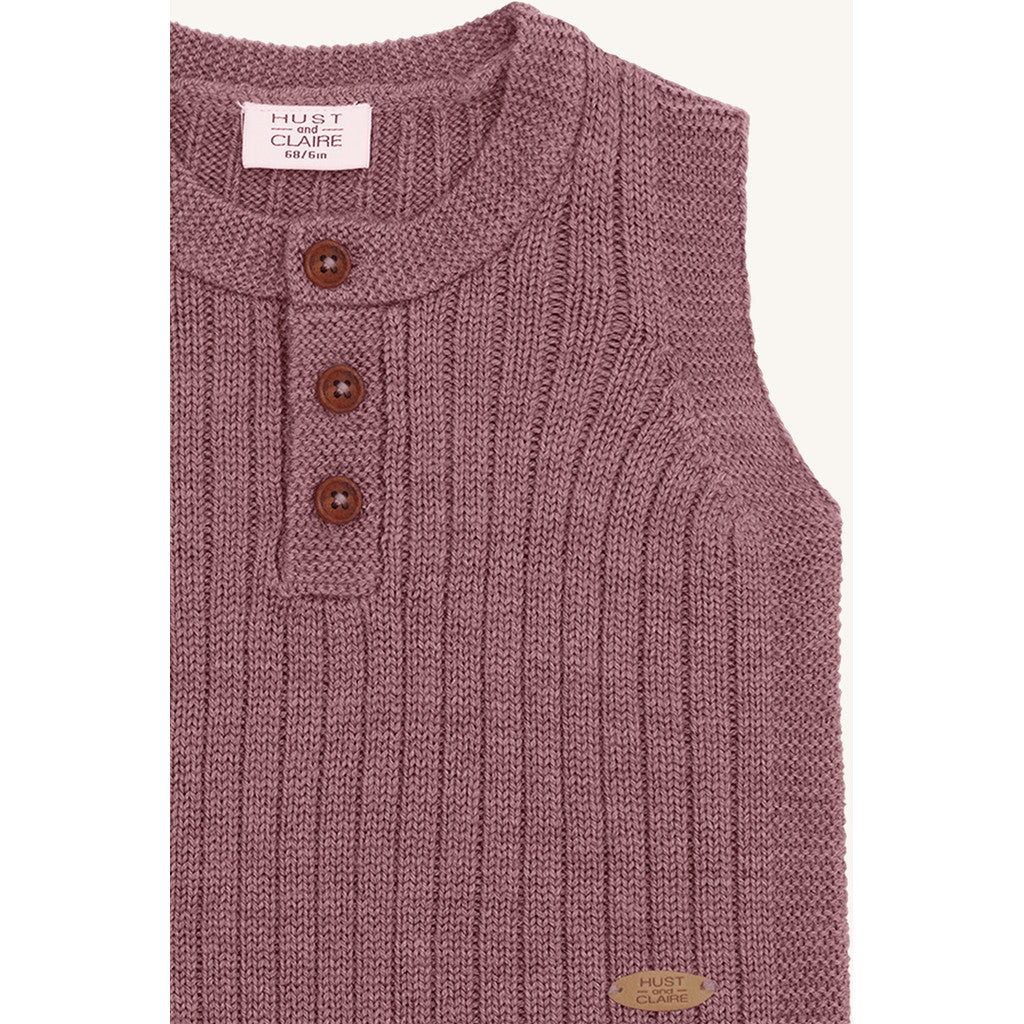 Hust & Claire HCEdi Wool Rib Knit Knitwear 3863 Pale Mauve