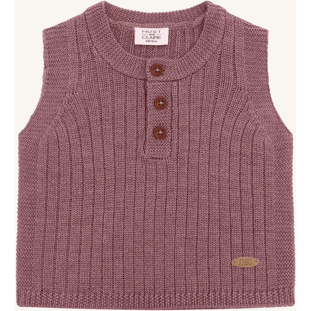 Hust & Claire HCEdi Wool Rib Knit Knitwear 3863 Pale Mauve