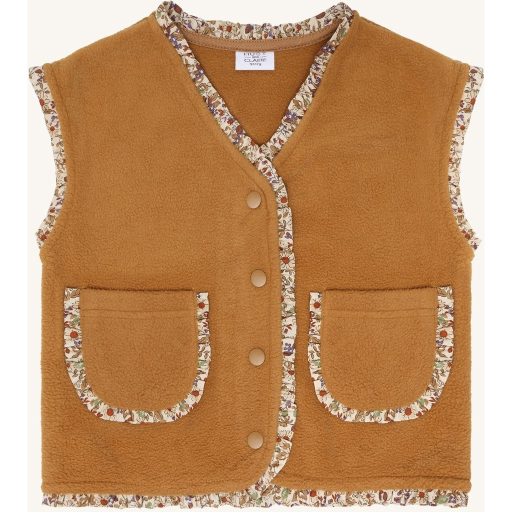 Hust & Claire HCElla Fleece Vest Waistcoat 3557 Chipmunk