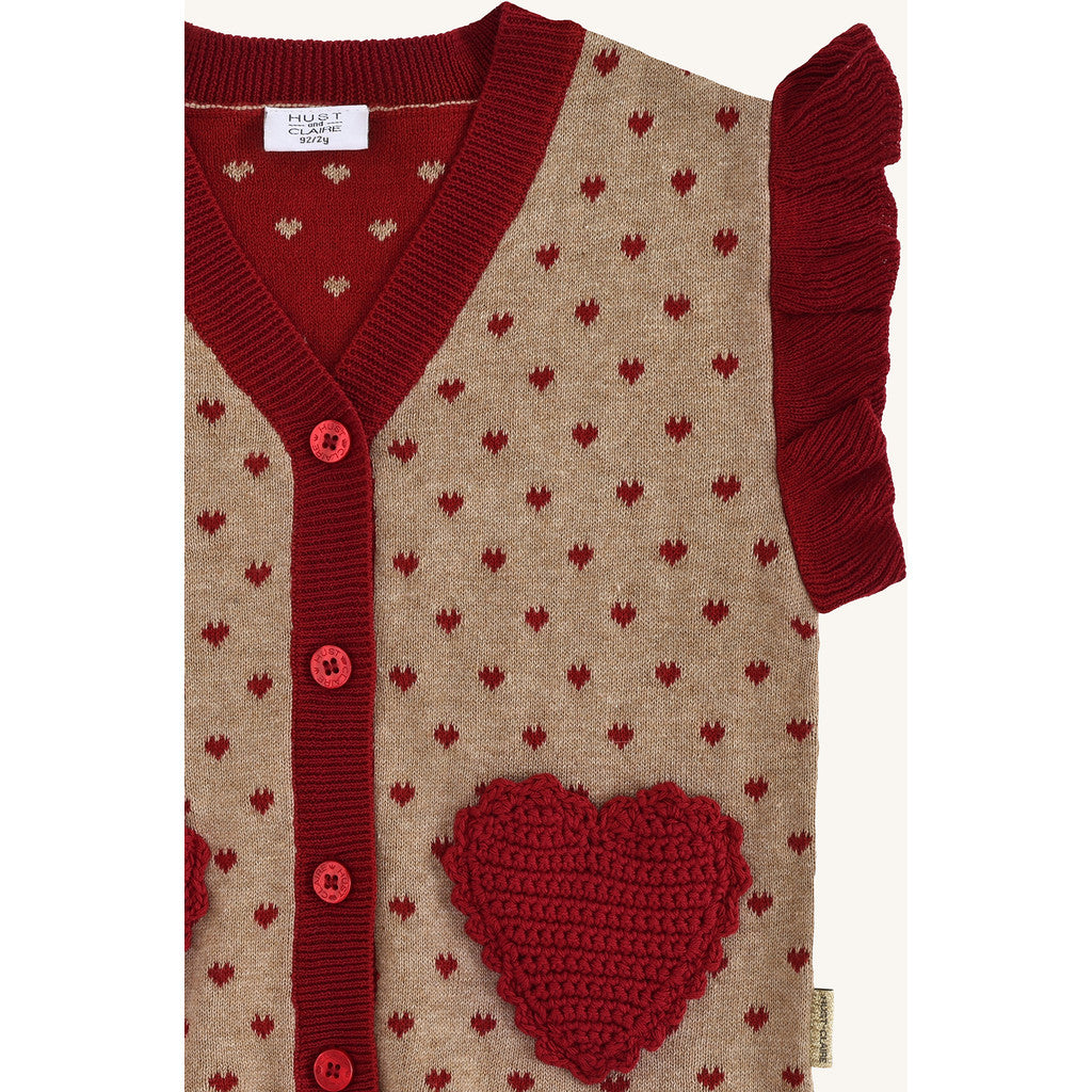 Hust & Claire HCElli Hearts Pullover 3554 Biscuit