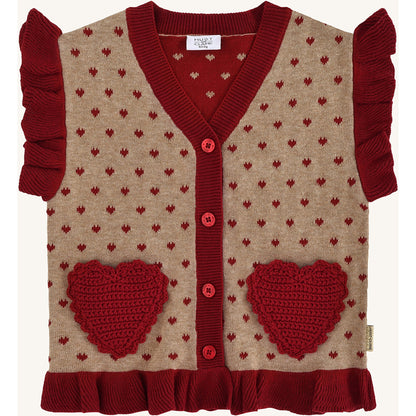 Hust & Claire HCElli Hearts Pullover 3554 Biscuit