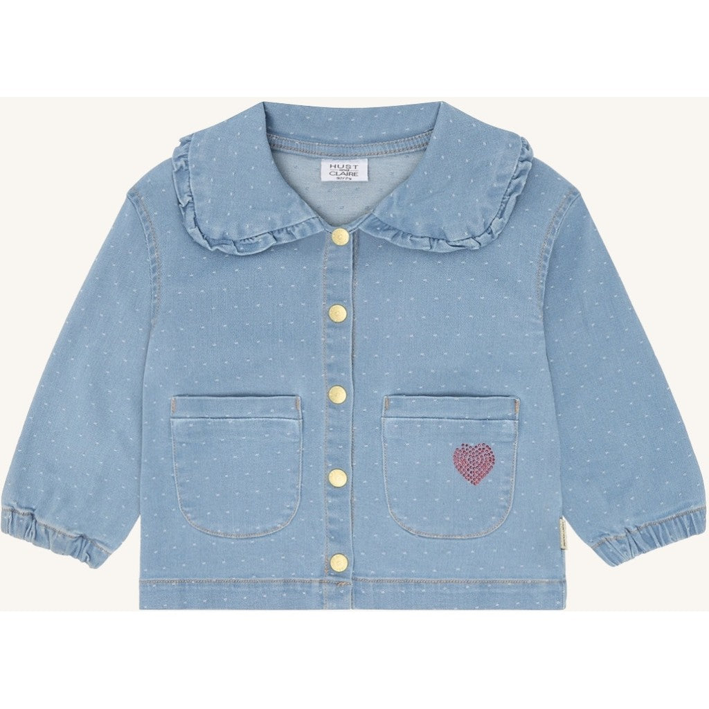 Hust & Claire HCEly  Dotty denim Jacket 33 Blue Denim