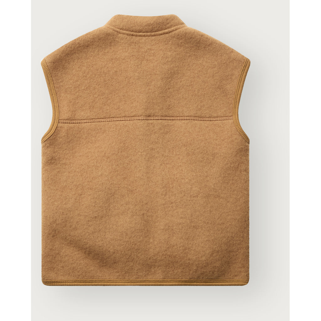 Hust & Claire HCEmilo Zip Wool Waistcoat 3038 Old Mustard