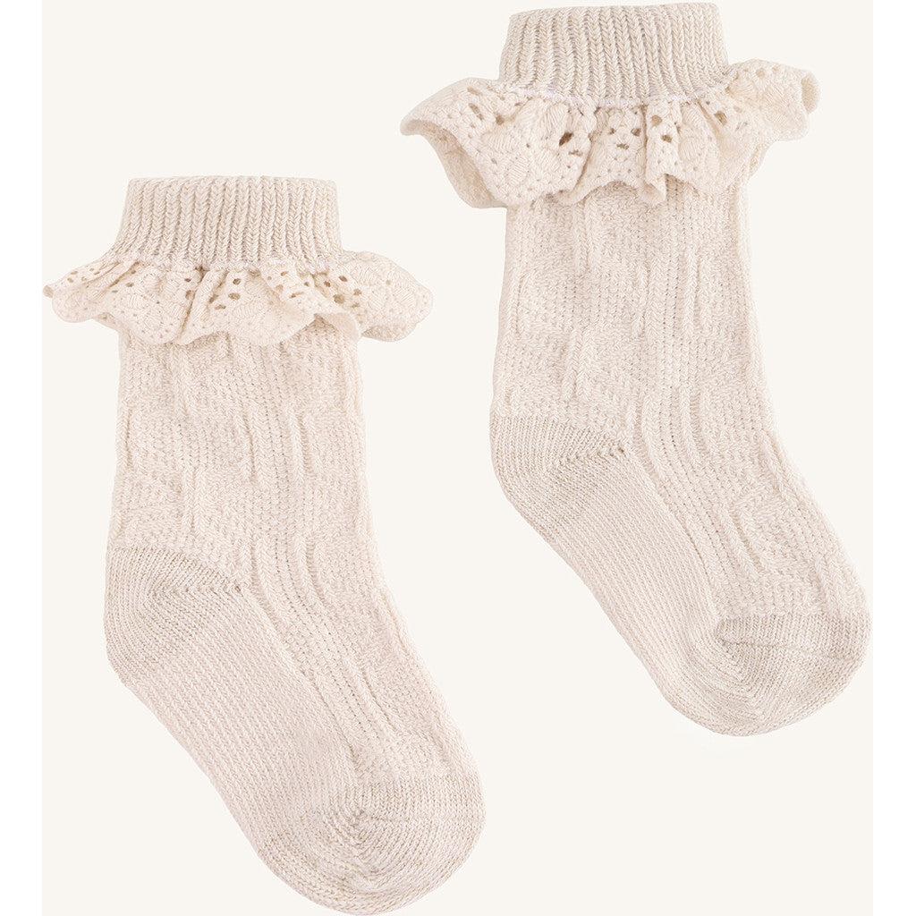 Hust & Claire HCFlorie Cable Socks 3260 Sugar