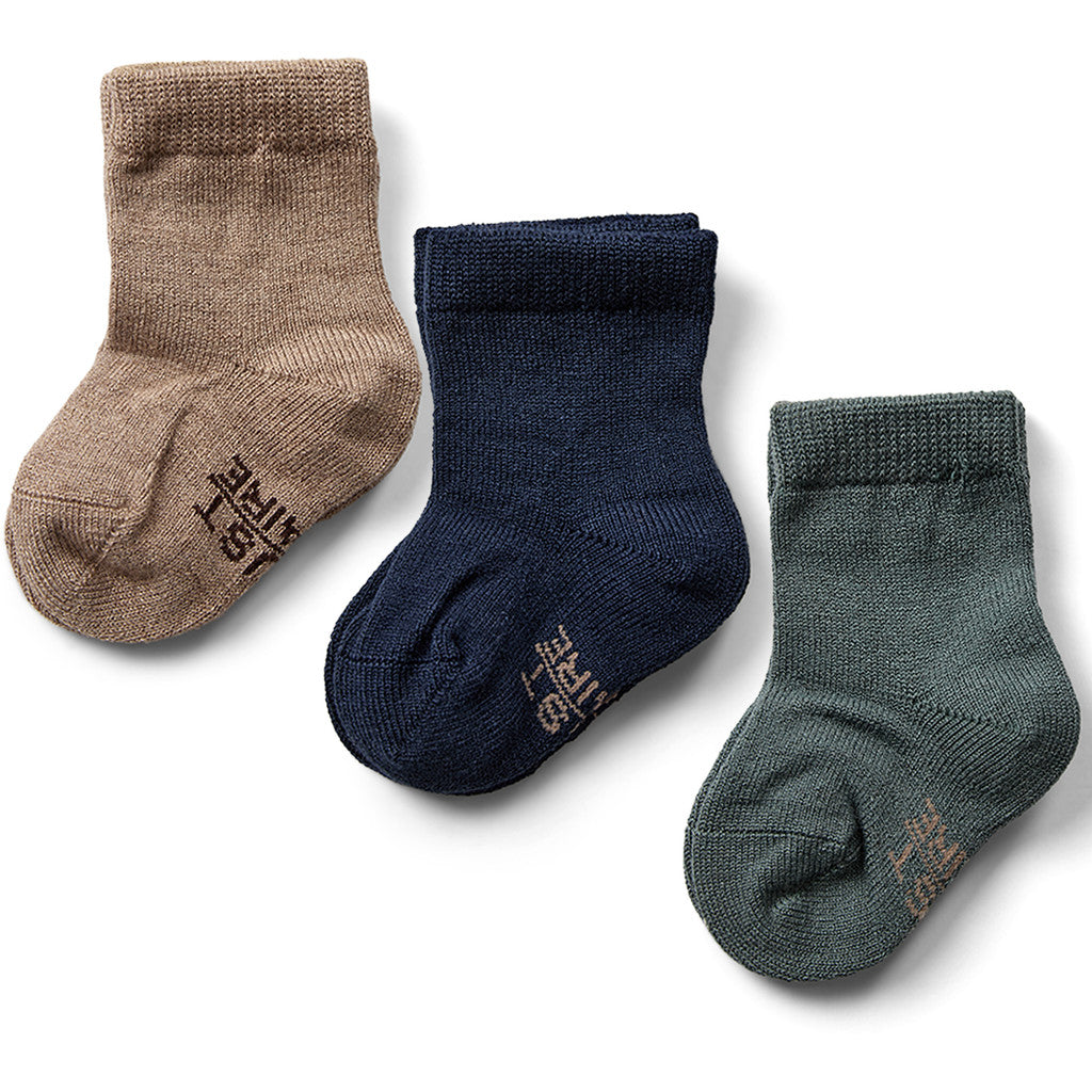 Hust & Claire HCFoty 3-pack Socks, Wool -Bamboo Socks 3146 Blues