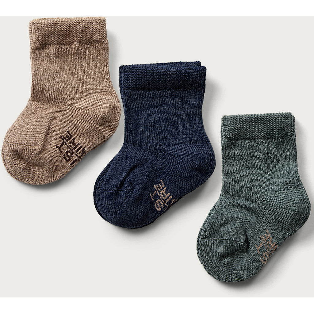 Hust & Claire HCFoty 3-pack Socks, Wool -Bamboo Socks 3146 Blues