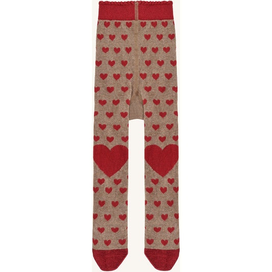 Hust & Claire HCFrankie Hearts Stockings 3554 Biscuit
