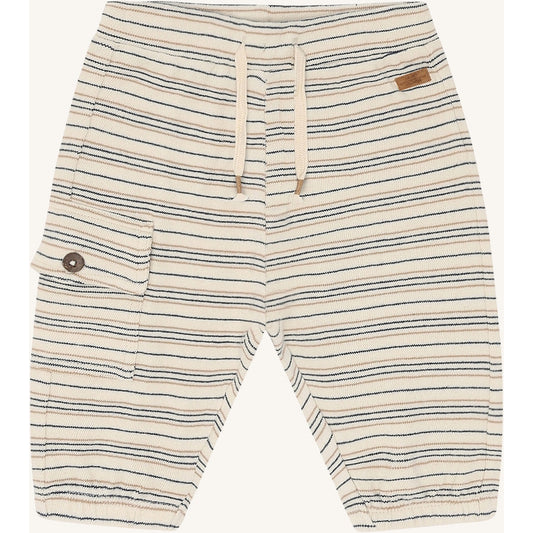 Hust & Claire HCGus Fine striped knit Trousers 3272 Snow White
