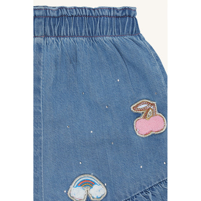 Hust & Claire HCHelena Sparkling Shorts 33 Blue Denim